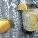 Image of a lemon turning into lemonade amid a downmarket