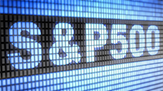 A stock ticker displaying the name S&P 500