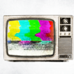 Old-style television set portraying an image of static.